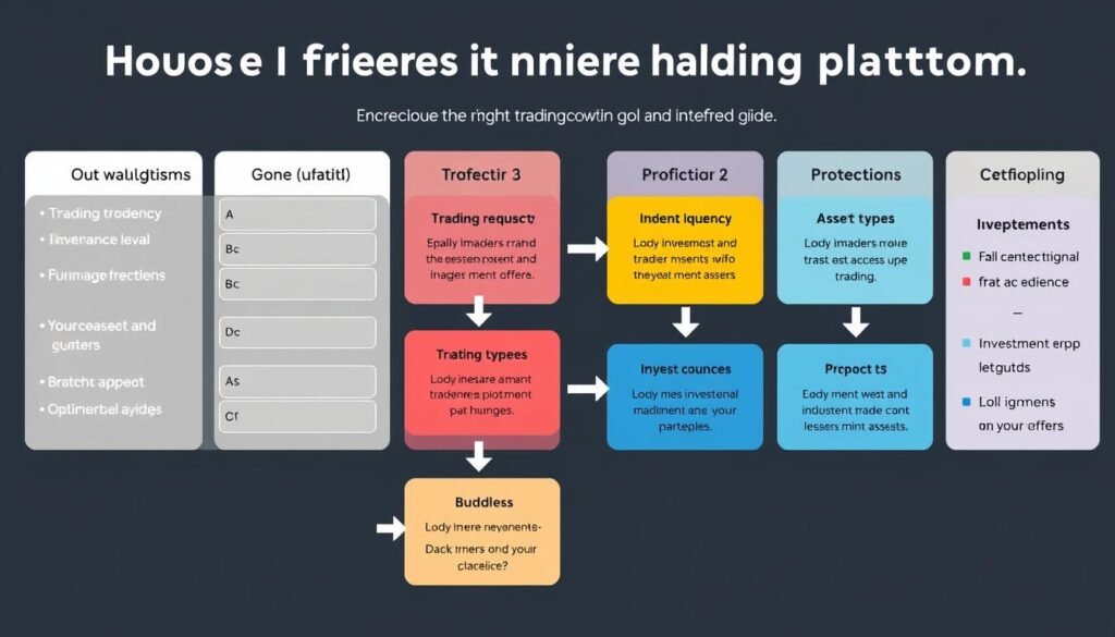 Decision flowchart helping traders select the right trading platform based on their needs and experience level Decision flowchart helping traders select the right trading platform based on their needs and experience level