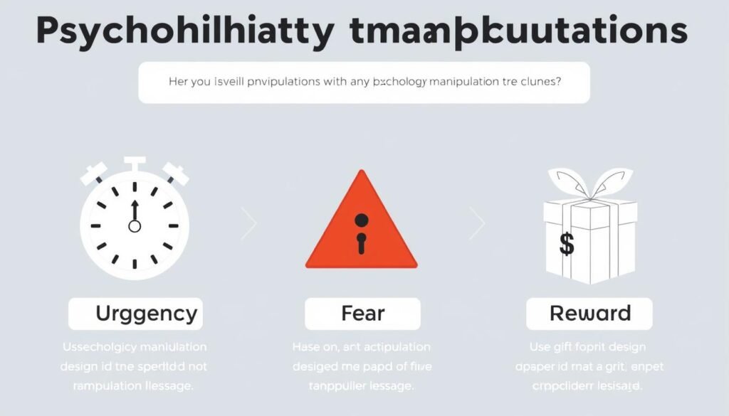 Diagram showing psychological manipulation techniques used in MexQuick SMS scams Diagram showing psychological manipulation techniques used in MexQuick SMS scams
