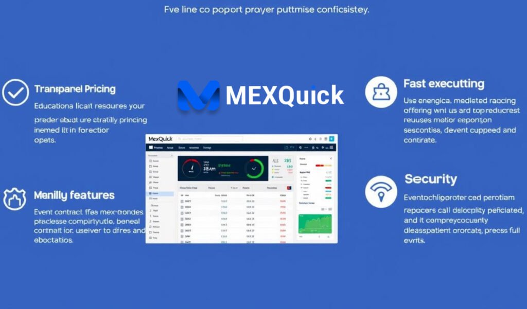 MexQuick platform highlighting key features for event contract trading MexQuick platform highlighting key features for event contract trading