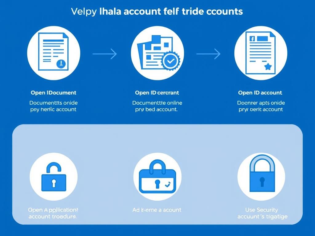 Step-by-step verification process for online trading account showing ID verification and security measures Step-by-step verification process for online trading account showing ID verification and security measures